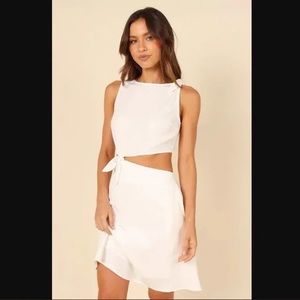 Petal & Pup Amica White CutOut Linen Mini Dress M